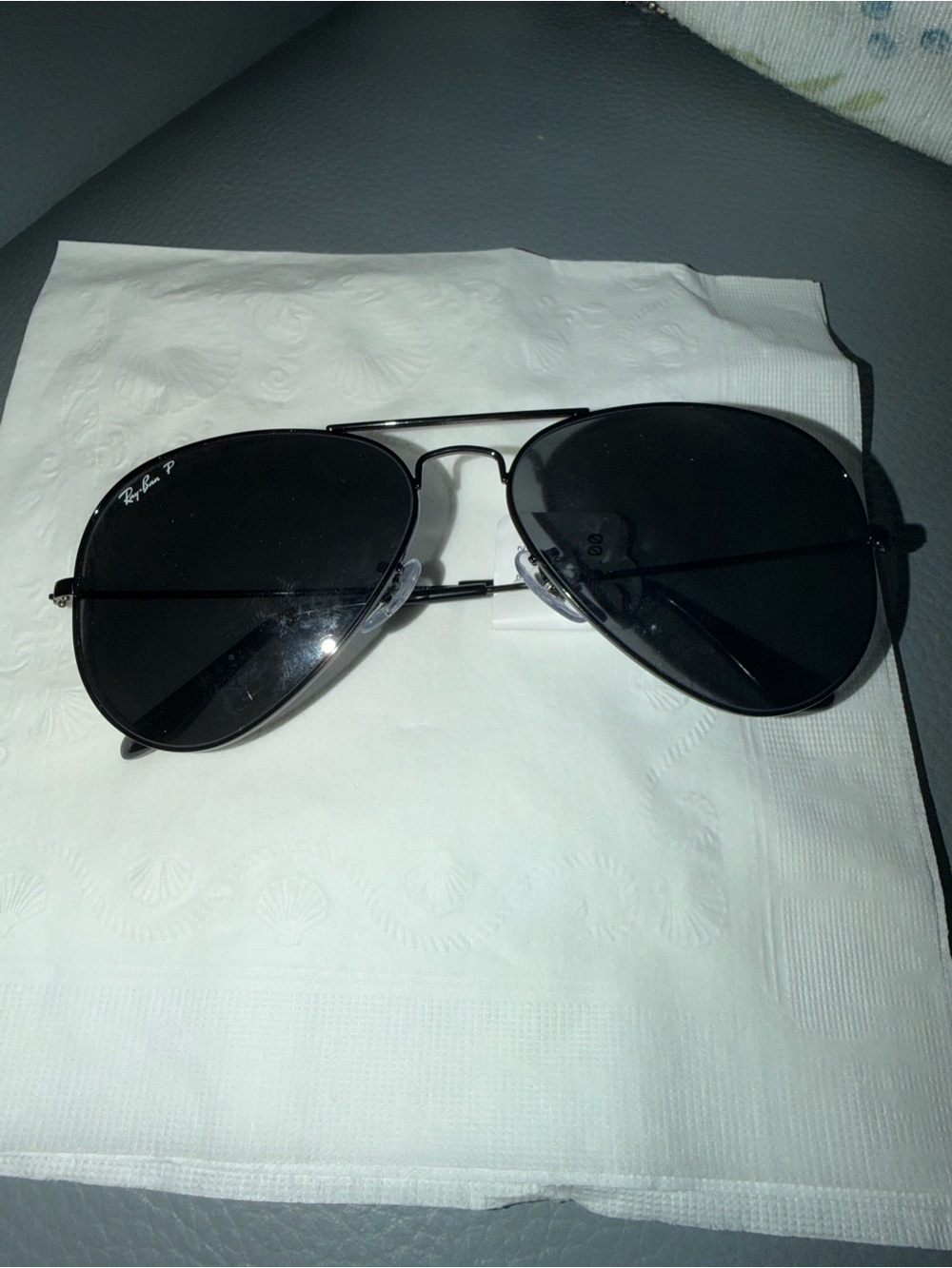 Ray-Ban Aviator luxotica polarized Sunglasses in Black NWT